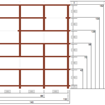 Kirjahylly 3/7 182x140cm Mahonki