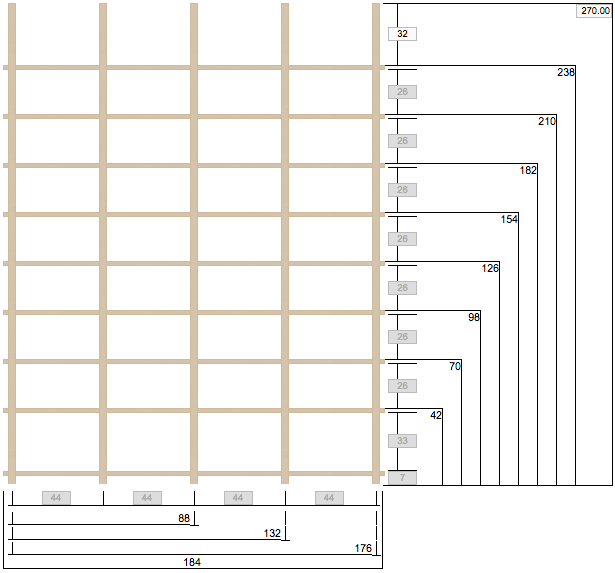 Hylly 4/9 270x184cm Väritön öljy