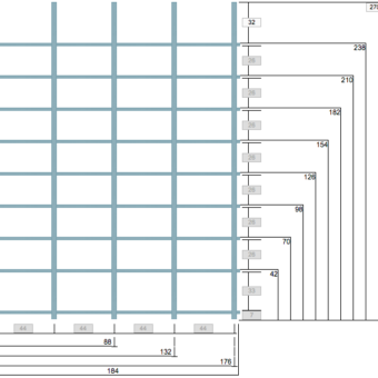 Hylly 4/9 270x184cm Vanha sininen