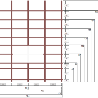 Mediahylly 4/9 250x184cm Chili